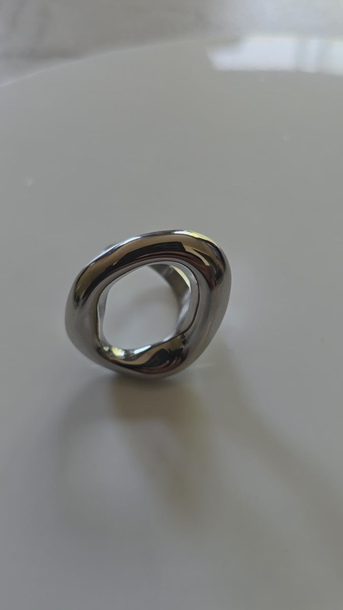 Bague Alliance En Acier Inoxydable Avec Zircon - Taille 59 (neuve Sans Emballage)