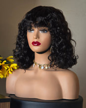 Load image into Gallery viewer, No=19_ Perruque Naturelle – 12 pouces, 200 % de densité, Noire