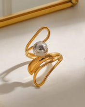 Charger l'image dans la galerie, Bague en acier inoxydable couleur or et argent