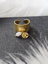 Charger l'image dans la galerie, Bague en acier inoxydable plaqué or 14K