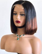 Load image into Gallery viewer, Perruque Cheveux vietnamiens -Bob - 12 pouces - 5*5 closure - 300% de densités