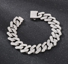 Cargar imagen en el visor de la galería, Bracelet cubain 8" (21 cm tour de poignet) en acier inoxydable – Argenté