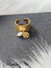 Charger l'image dans la galerie, Bague en acier inoxydable plaqué or 14K