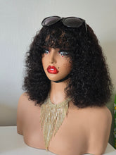 Cargar imagen en el visor de la galería, Peluca n.° 06 de 30 cm: Afro y rizada en una sola peluca, 200 % de densidad, color negro natural