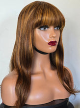 Load image into Gallery viewer, No. 09 - Natural Wig with Bangs - 18 inches, 200% Density