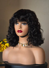 Load image into Gallery viewer, No=19_ Perruque Naturelle – 12 pouces, 200 % de densité, Noire