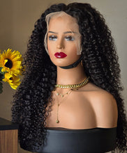 Load image into Gallery viewer, No=02 _ 28-inch Curly Wig – Brazilian Hair – 300% Density – Black – 13x6 Lace Front