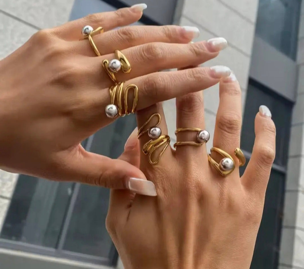 Ensemble de 6 bagues