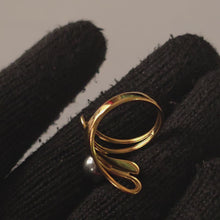 Charger et lire la vidéo dans la visionneuse de la Galerie, Bague en acier inoxydable couleur or et argent
