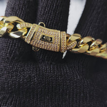 Charger et lire la vidéo dans la visionneuse de la Galerie, Chaîne Unisexe en Acier Inoxydable Plaqué Or 14K  - 20&quot;~50,80 cm de long
