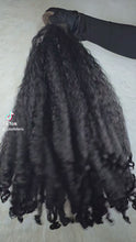 Load and play video in Gallery viewer, Perruque Blend hair Kinky straight, 20 pouces, 300% de densités, lace frontale, couleur 1b
