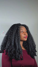 Load and play video in Gallery viewer, Perruque Blend hair Kinky straight, 20 pouces, 300% de densités, lace frontale, couleur 1b
