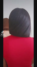Cargar y reproducir el video en el visor de la galería, Perruque Cheveux vietnamiens -Bob - 10 pouces - 2*6 closure - 300% de densités
