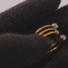 Charger et lire la vidéo dans la visionneuse de la Galerie, Bague en acier inoxydable couleur or et argent
