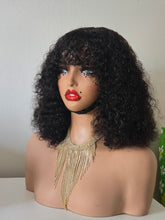 Cargar imagen en el visor de la galería, Peluca n.° 06 de 30 cm: Afro y rizada en una sola peluca, 200 % de densidad, color negro natural
