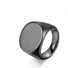 Charger l'image dans la galerie, Bague en acier inoxydable couleur noir pour homme , taille 11

