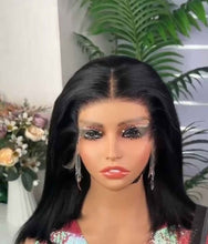 Charger l'image dans la galerie, 12 pouces lagos hd frontale Glueless pre_plucked wig cheveux brésiliens 250% de Densités.
