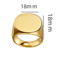Cargar imagen en el visor de la galería, Bague en acier inoxydable pour homme couleur or, taille 11
