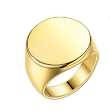 Cargar imagen en el visor de la galería, Bague en acier inoxydable pour homme couleur or, taille 11
