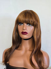 Load image into Gallery viewer, No=09 _ Perruque naturelle avec Frange – 18 pouces, Densité 200 %
