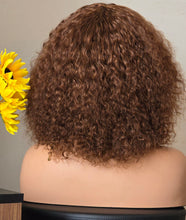 Load image into Gallery viewer, No=16 _ Perruque 12 pouces – afro et curly en une seule perruque , Densité 200 % – Couleur marron
