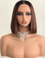 Cargar imagen en el visor de la galería, Perruque Cheveux vietnamiens -Bob - 10 pouces - 2*6 closure - 300% de densités

