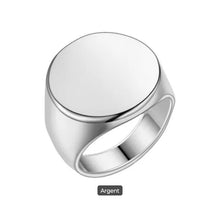 Charger l'image dans la galerie, Bague en acier inoxydable pour homme couleur argent, taille 11
