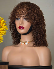 Load image into Gallery viewer, No=16 _ Perruque 12 pouces – afro et curly en une seule perruque , Densité 200 % – Couleur marron
