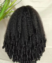 Load image into Gallery viewer, Perruque Blend Hair Kinky straight avec bandeau, 20 pouces, 300% de densités, couleur 1b
