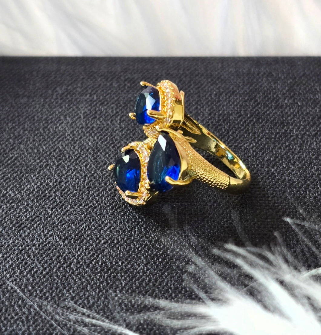 Bague Goutte d’Eau Verte – Élégance et Raffinement Naturel